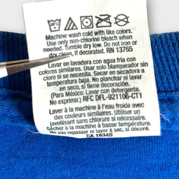 Jerzees Tag Blue Jays T-shirt LARGE *See Description* Blue Toronto MLB - Picture 5 of 6